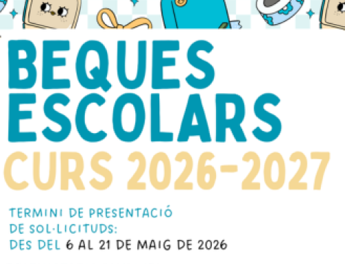 Convocatòria  Beques Escolars 2026-2027. Inscripcions del 6 al 21 de maig
